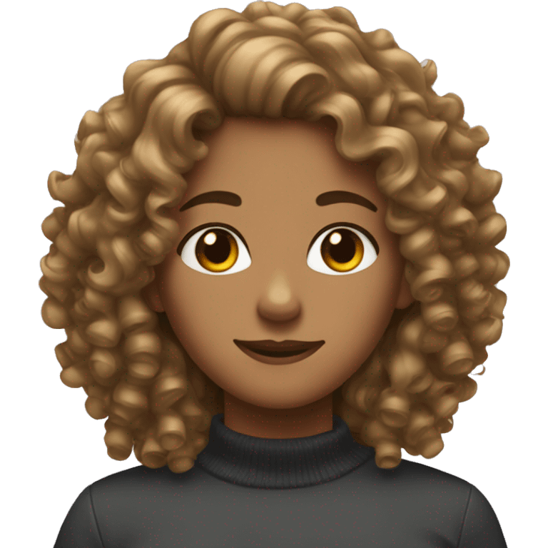 Person girl curly hair  emoji