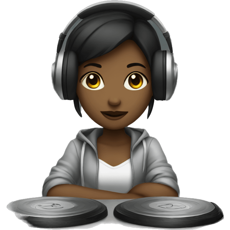 Girl in a dj booth  emoji