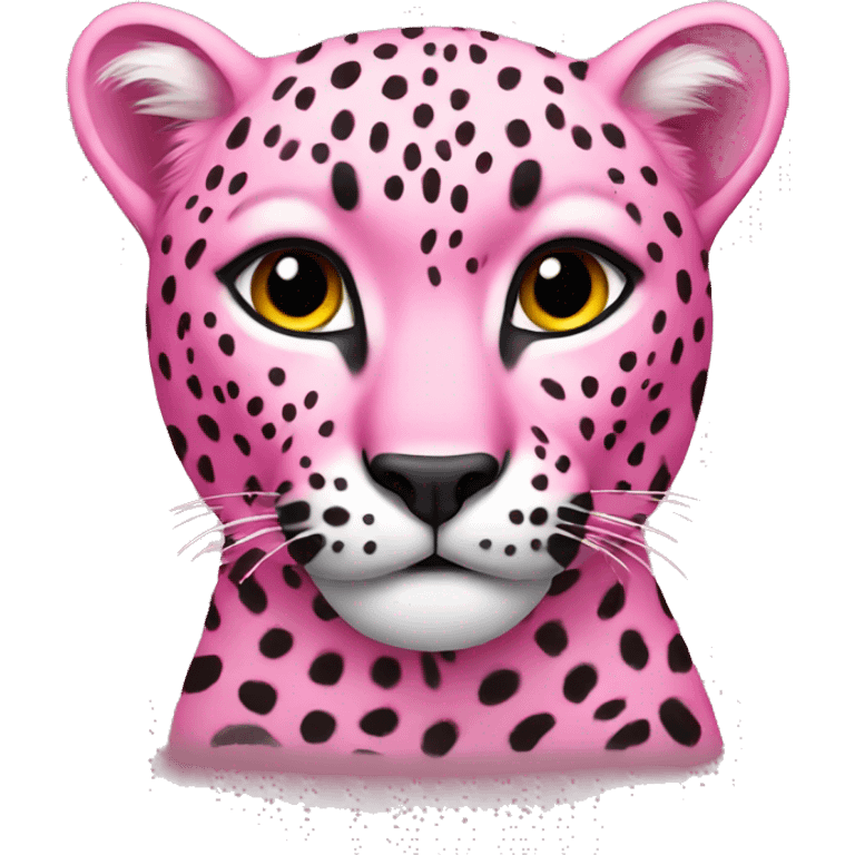 Pink cheetah emoji