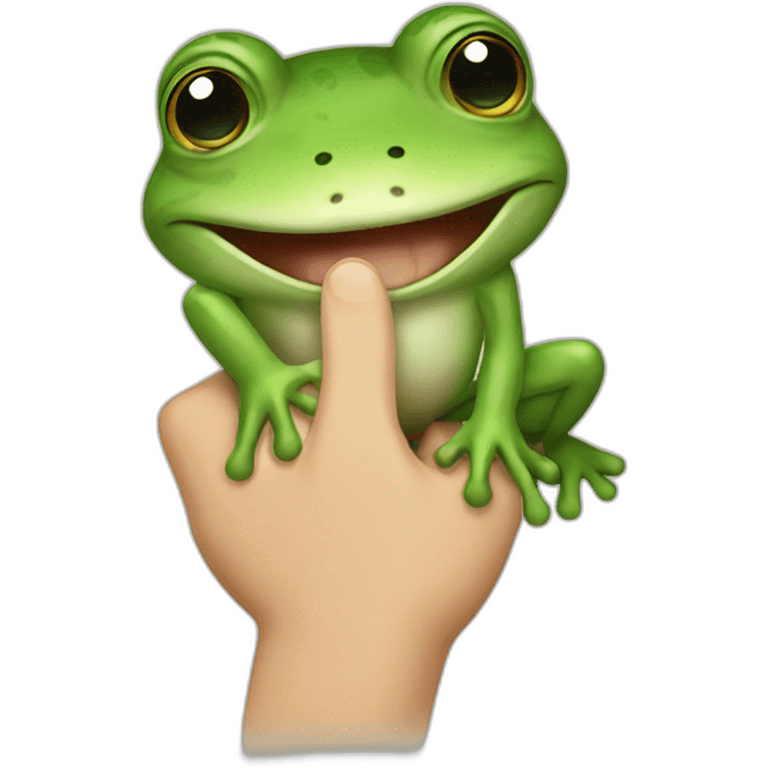 Frog Ok Finger emoji