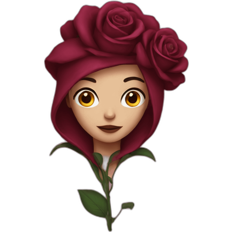 dark rose emoji