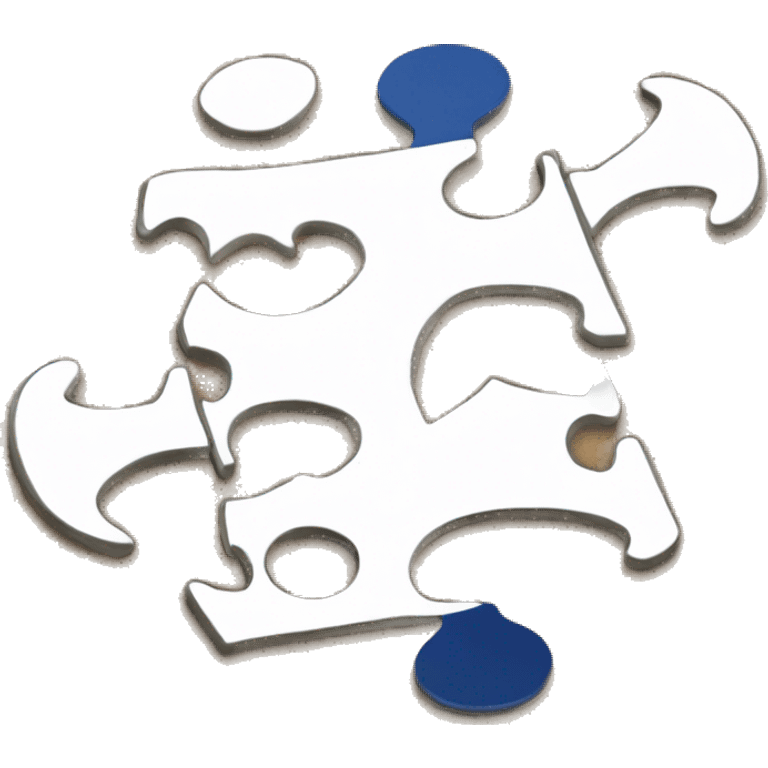 Two puzzle pieces seperated emoji