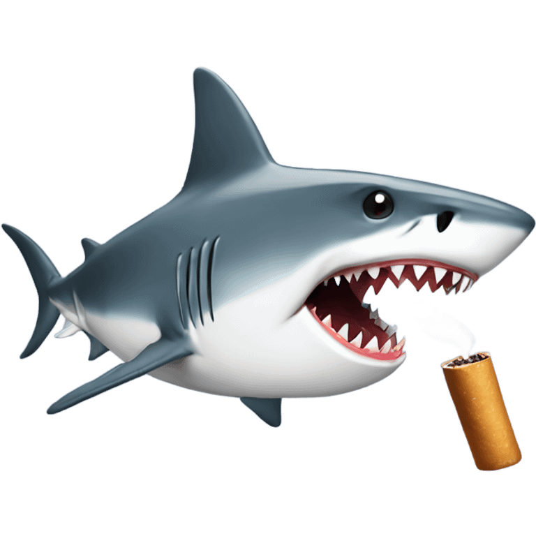 Shark smoking a blunt  emoji