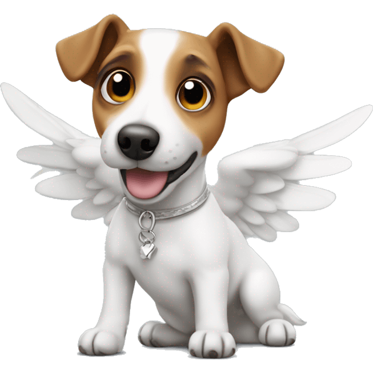 Jack russel dog like an angel  emoji