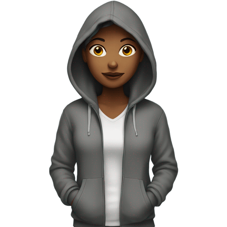 Woman in hoodie emoji