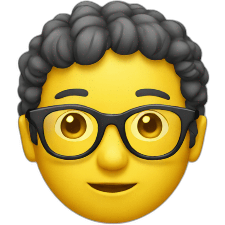 Yellow glasses emoji