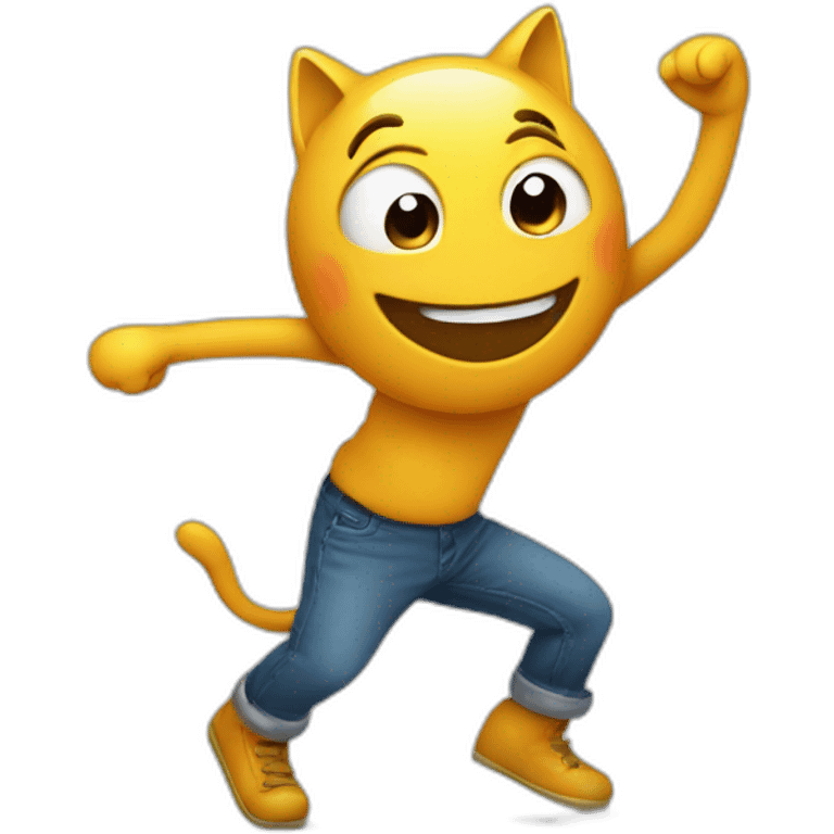 chat qui danse emoji