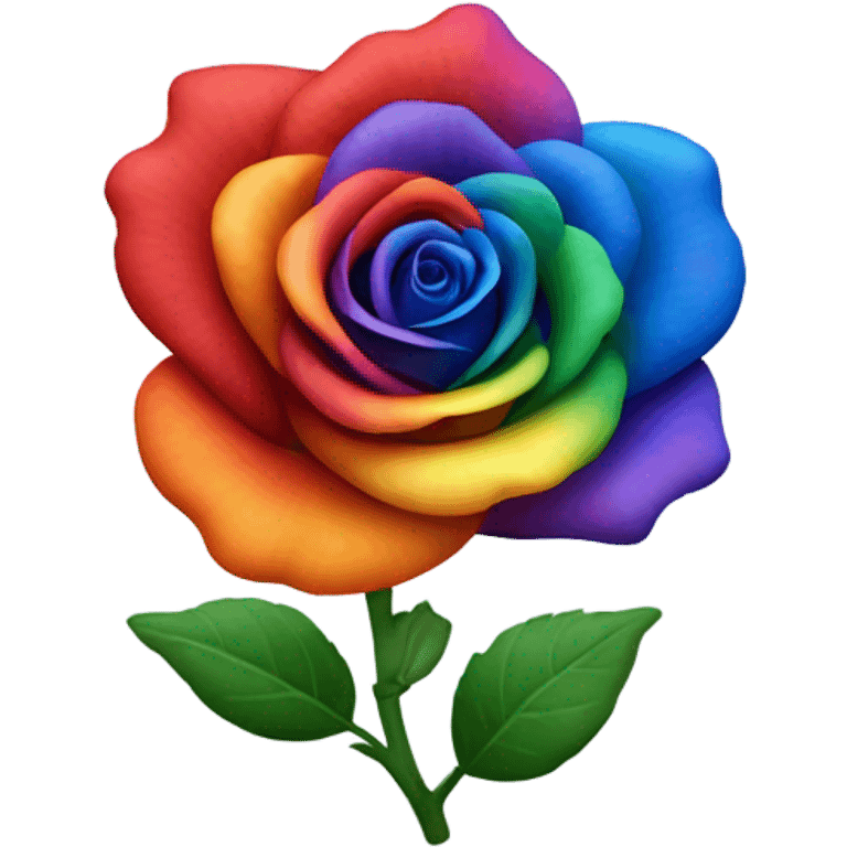 rainbow rose  emoji