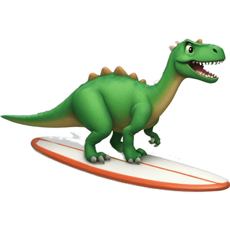 a dinosaur on a surf board  emoji