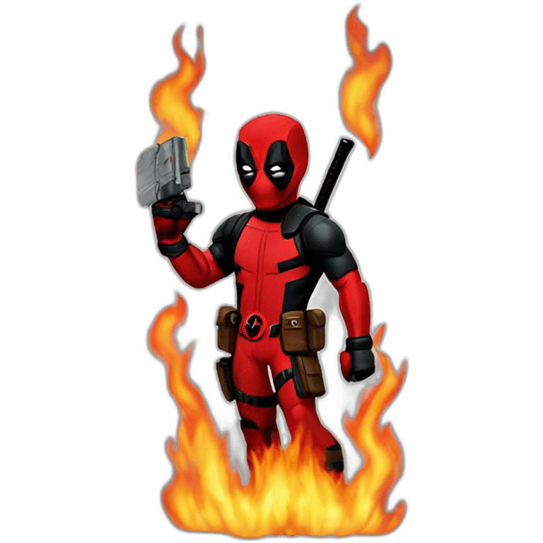 deadpool fire emoji