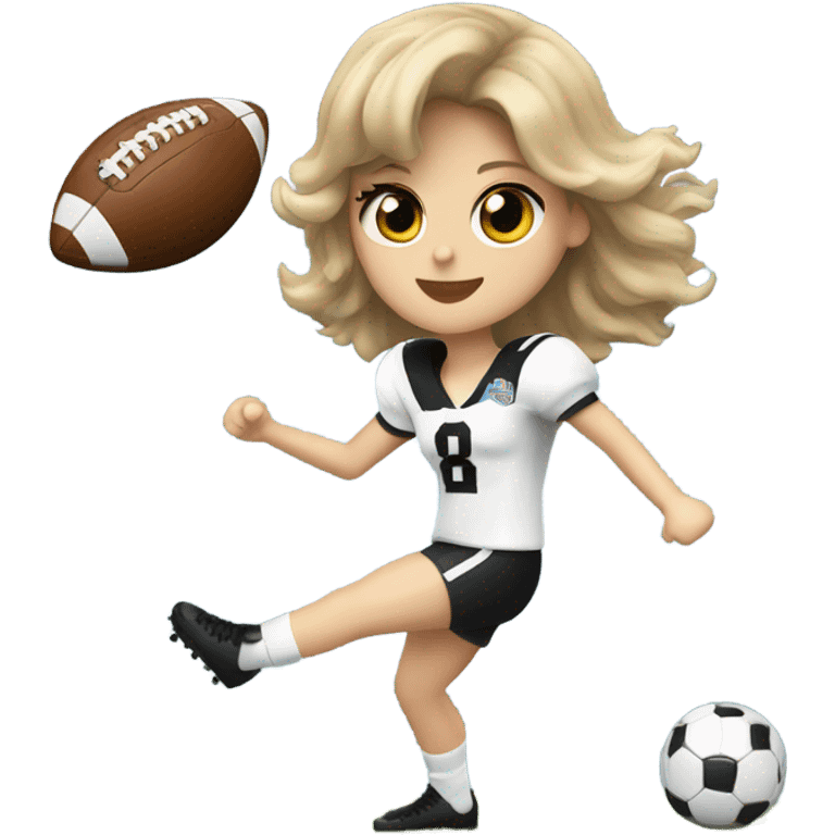 Taylor swift playing football emoji