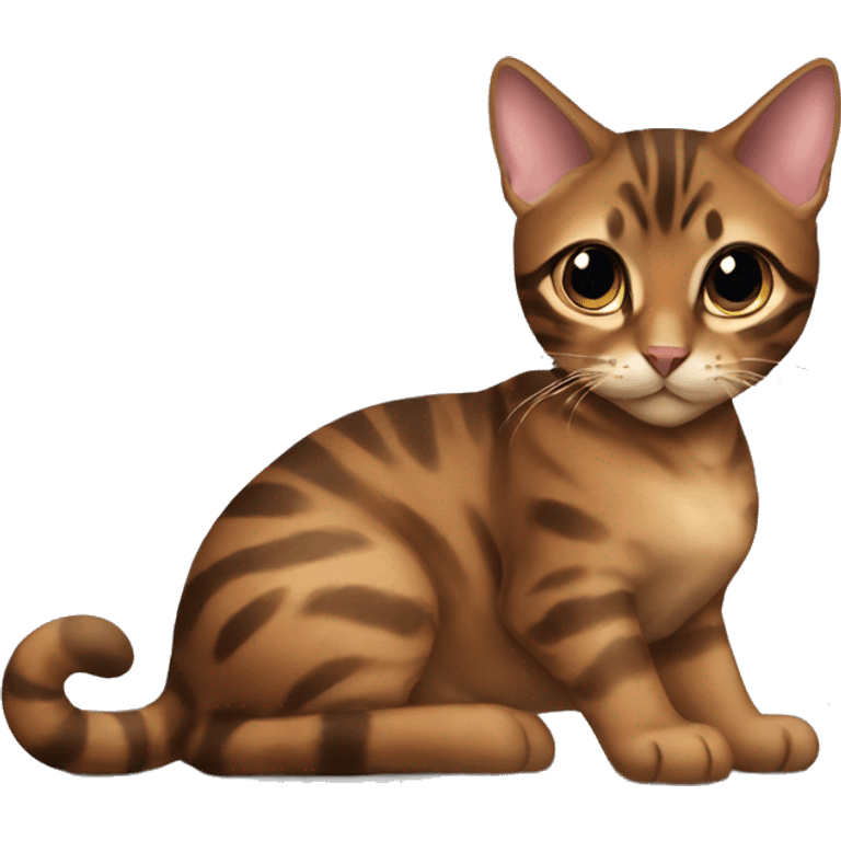 Beautiful woman long dark brown hair hug bengal cat emoji