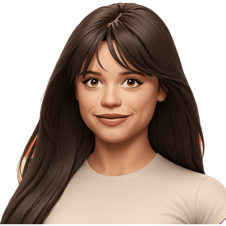 smiling girl with long hair emoji