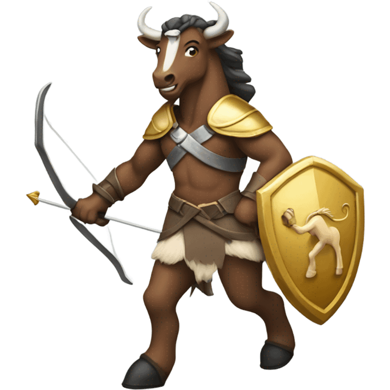 centaur with shield and bow emoji