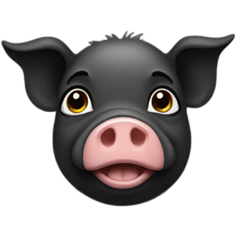 Black pig emoji