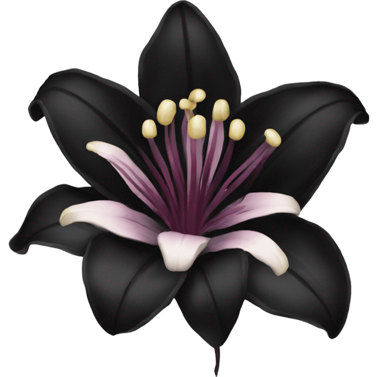 Black lily flower wine color emoji