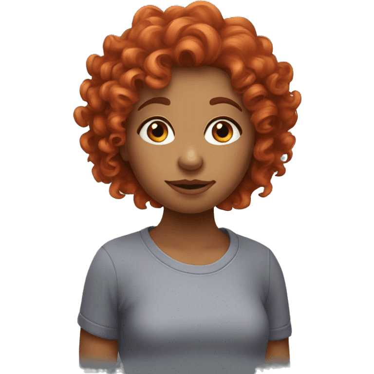 Curly red haired girl  emoji