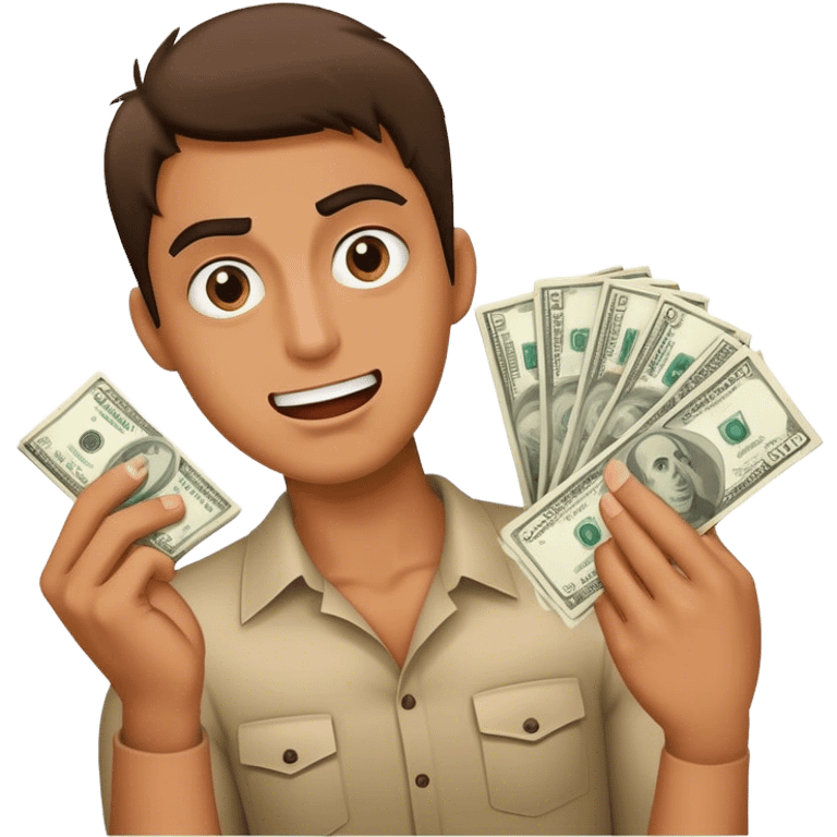 crazy with financial emoji