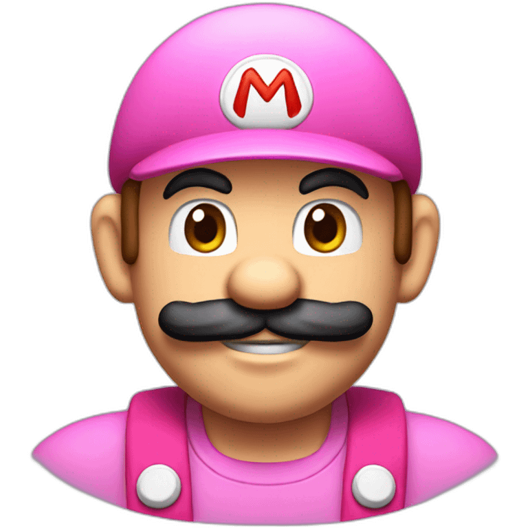 Mario with pink ears  emoji