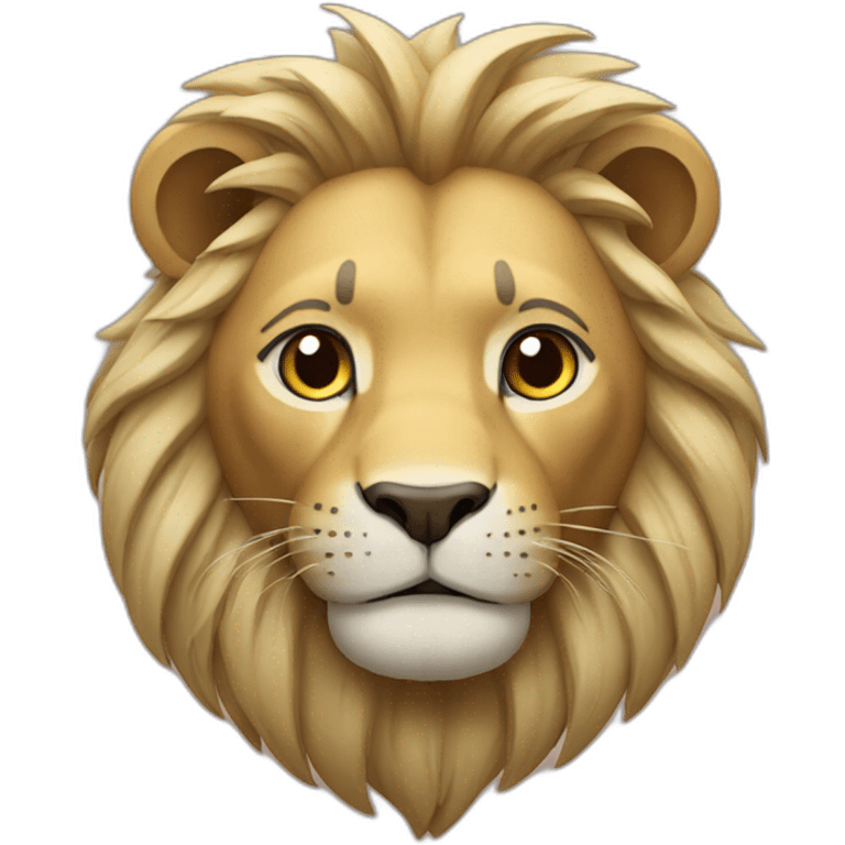 Chat sur lion emoji