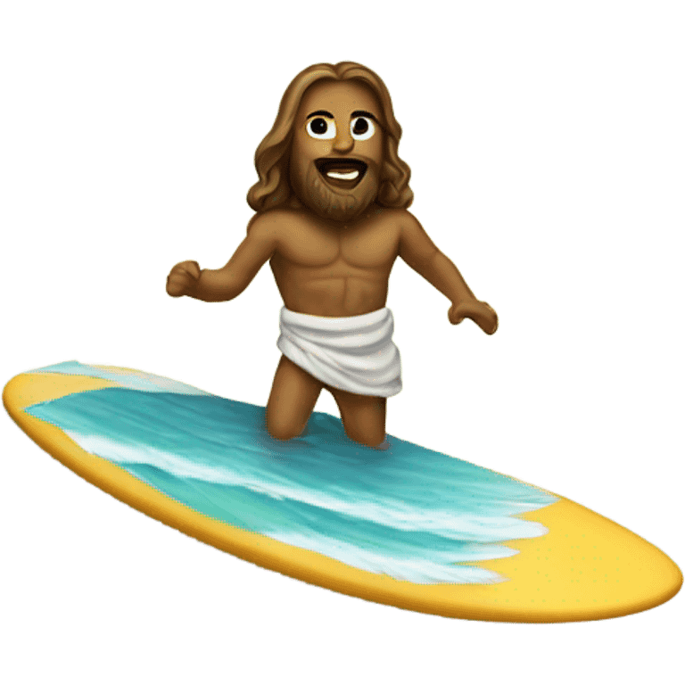 jesus on a surfboard emoji