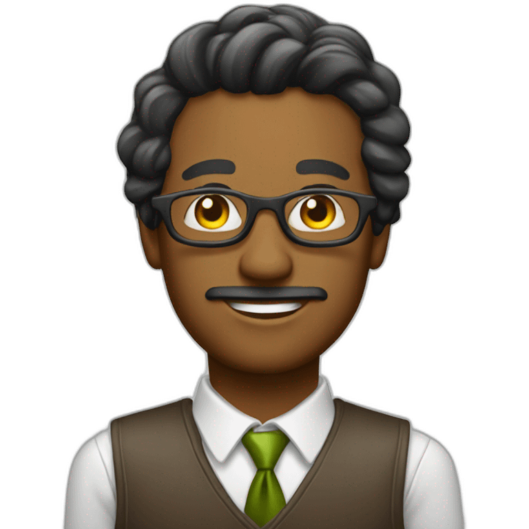 A guy dressed in an "old money" style emoji