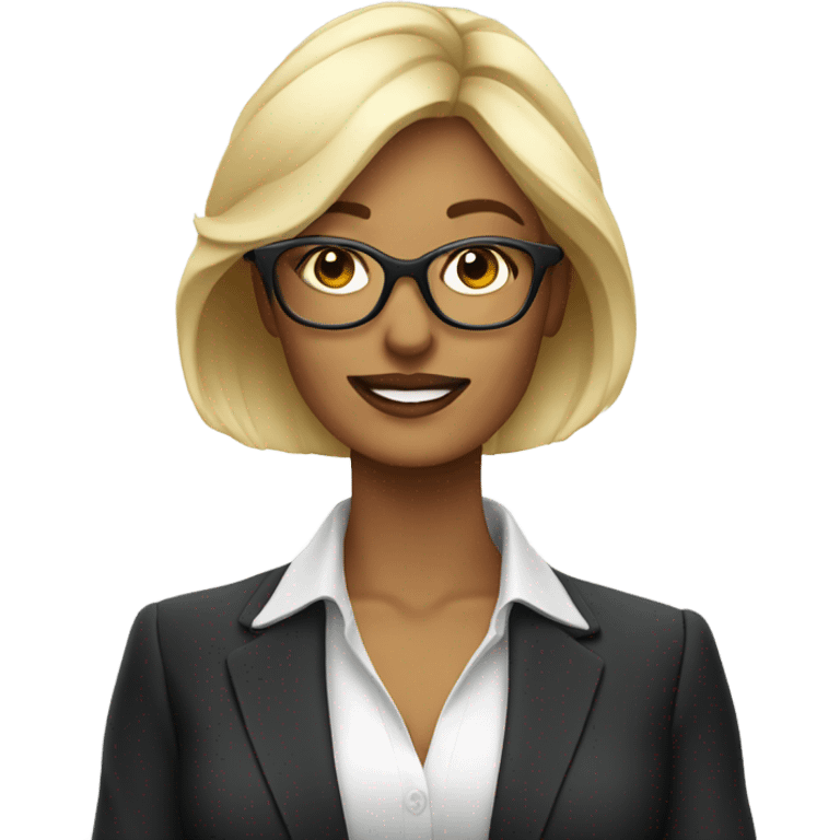 Really Elegant Blonde woman wearing glasses calling on cell phone emoji