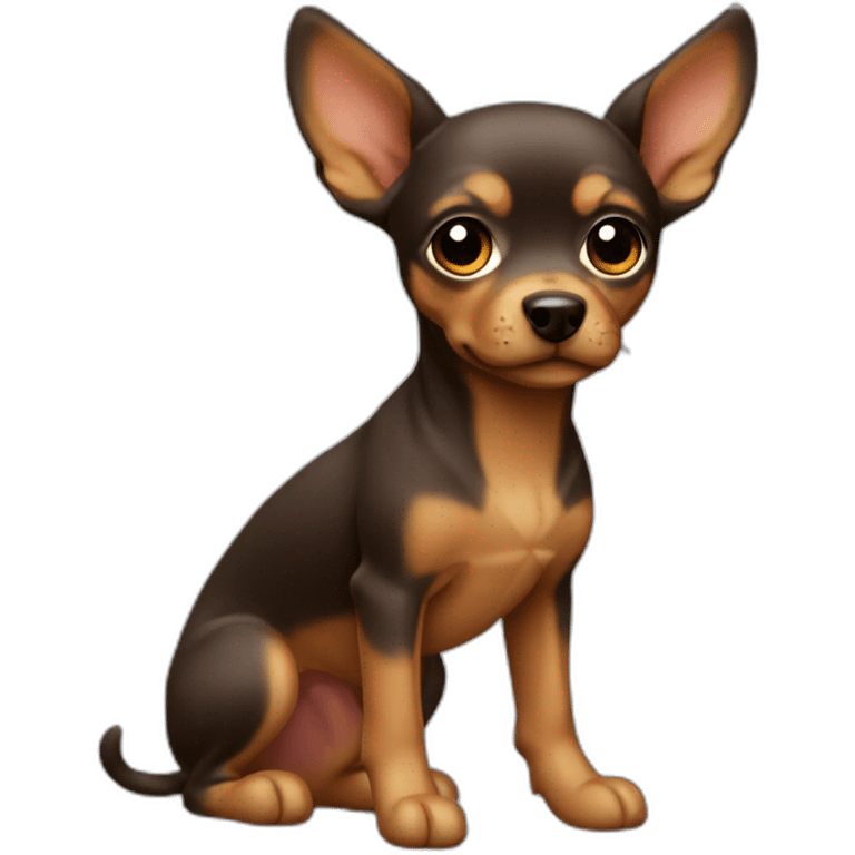 Pincher miniature dog Brown emoji