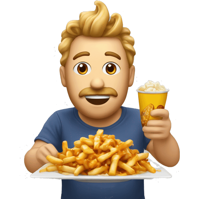 Poutine qui mange une poutine  emoji