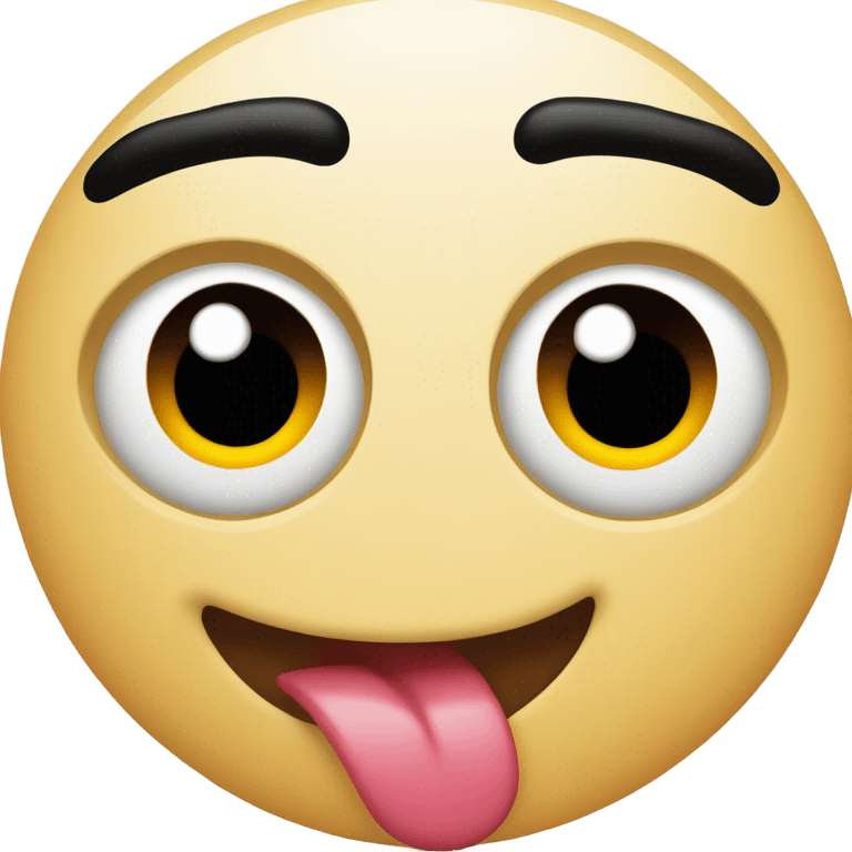 Eye roll and sticking out tongue Okk in basic iOS style emoji