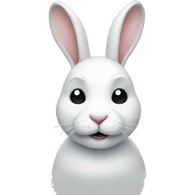 White Rabbit with one black eye  emoji