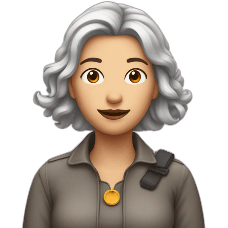 Une femme met sa main en avant avec un mouche en l’air emoji