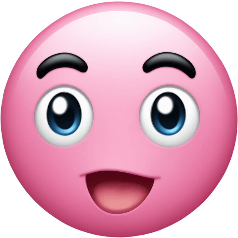 Anime style Kirby shaped ball emoji