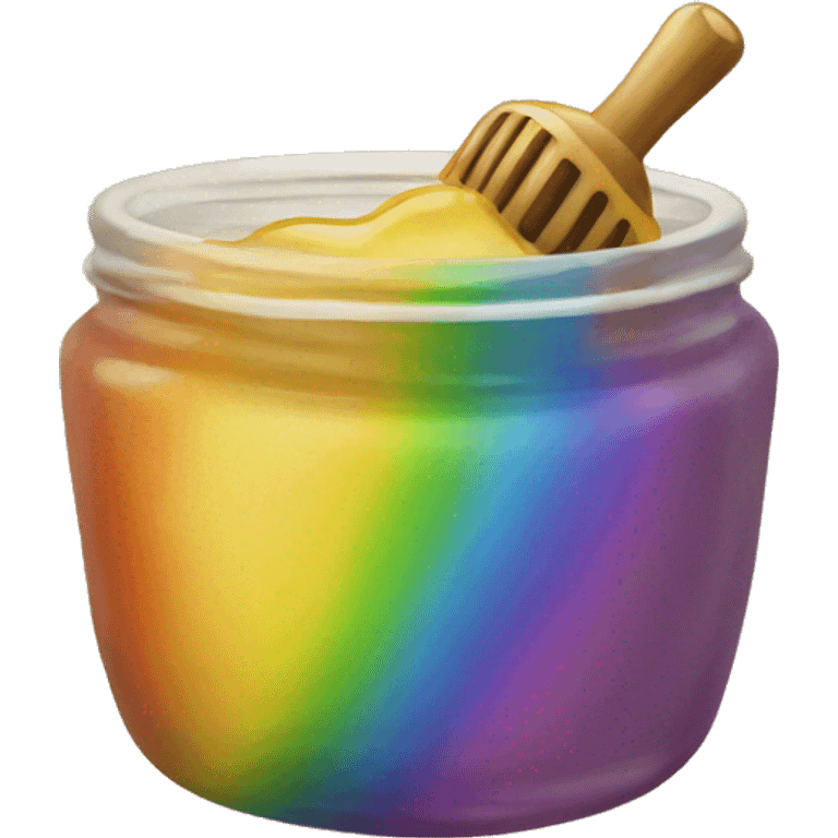 Rainbow honey emoji