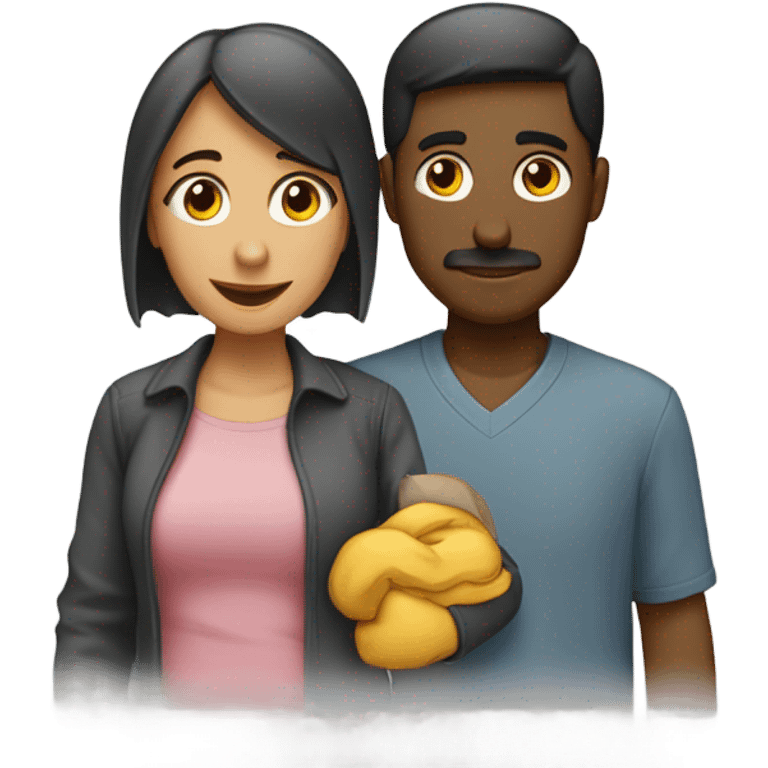 Pareja besándose  emoji