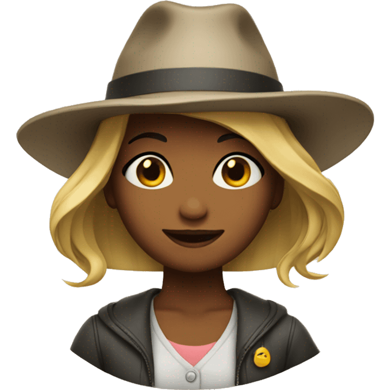 Girl with hat emoji