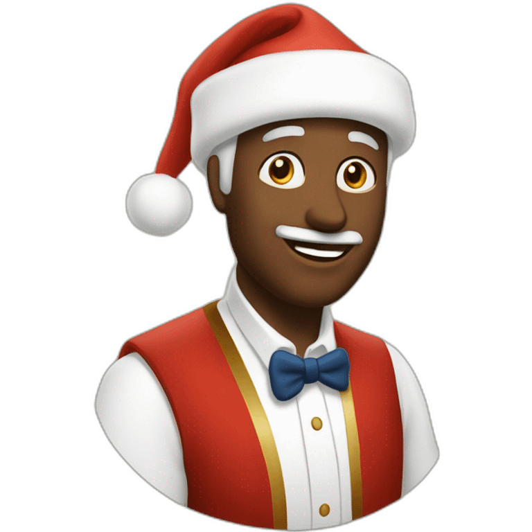 Le père Noël qui fait la fête  emoji