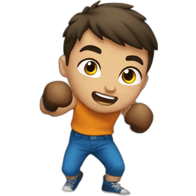 Boy punching emoji