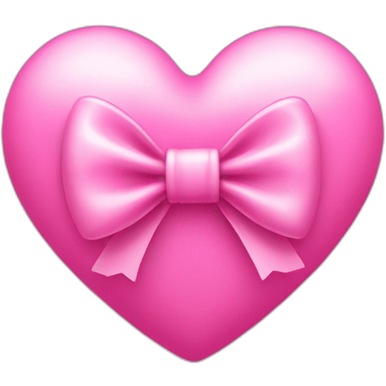 Pink heart with bow emoji