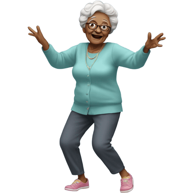 Grandma dancing ￼ emoji