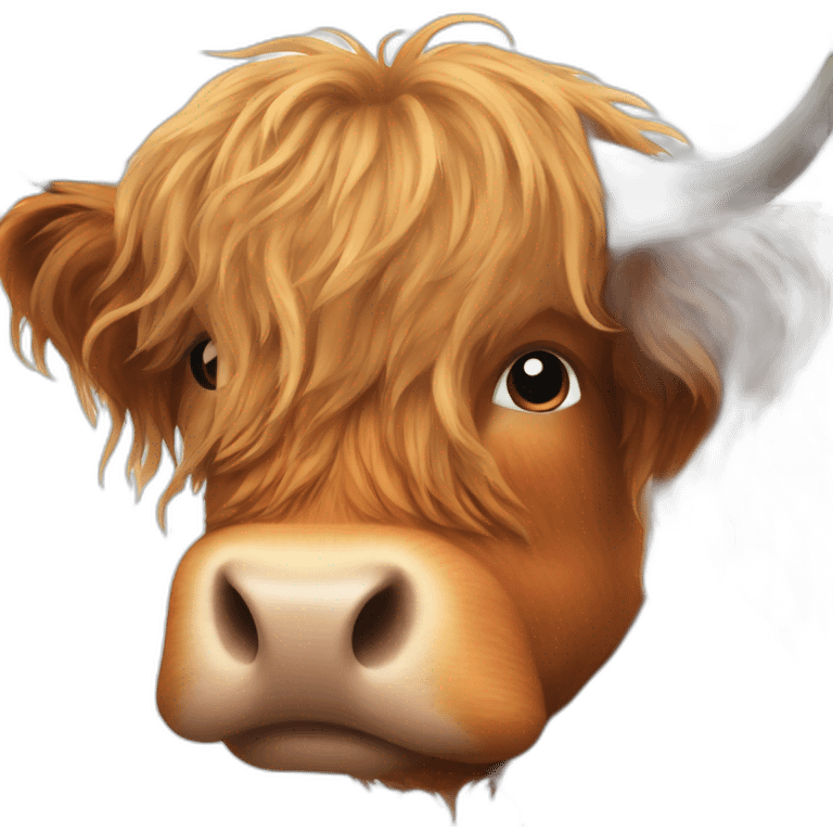 Fatty scottish highland cow emoji