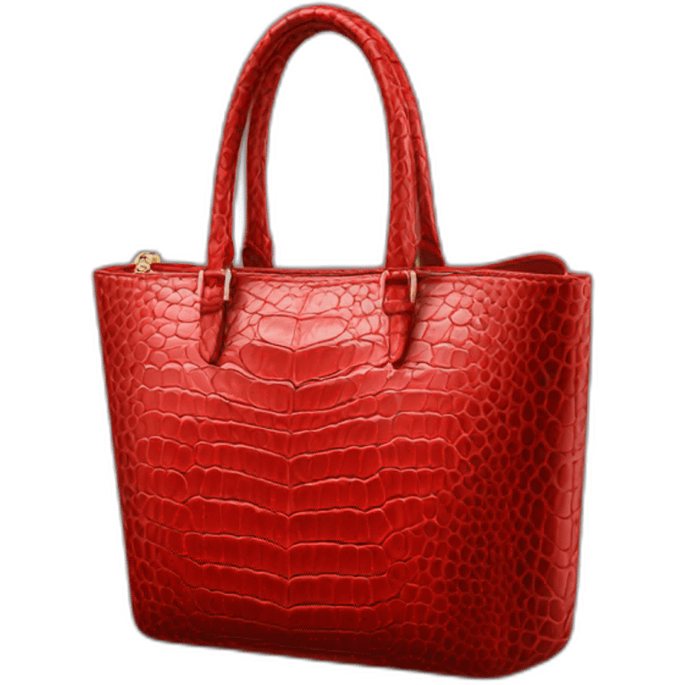 red handbag crocodile emoji