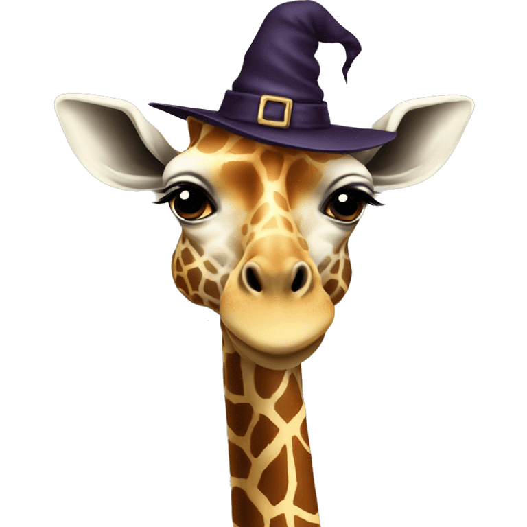 giraffe in witch hat emoji