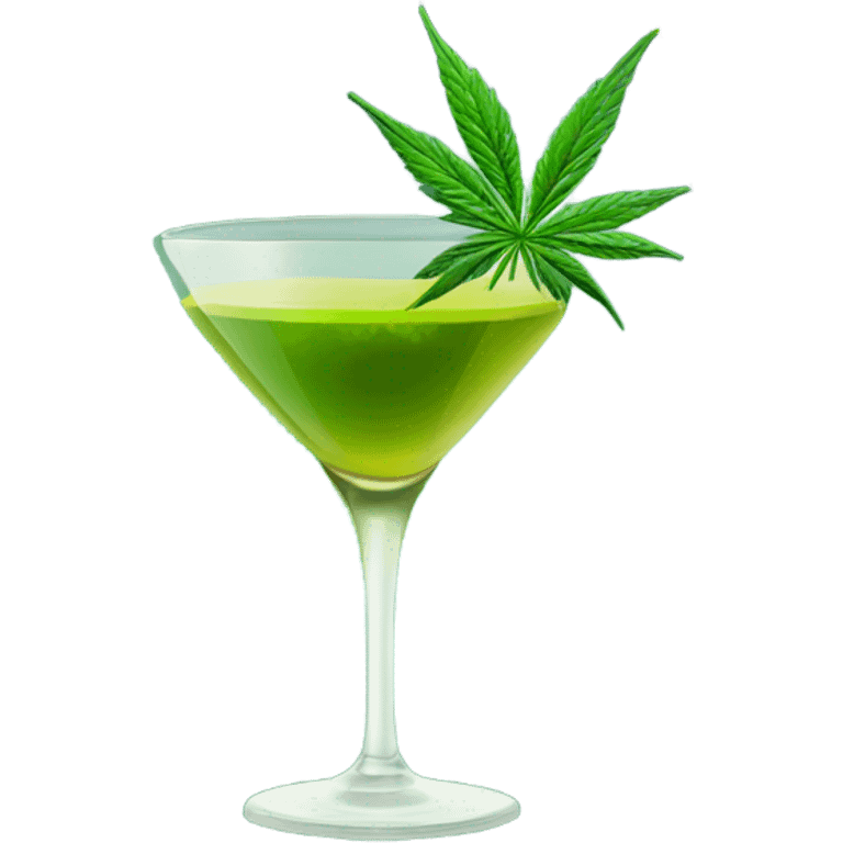 cannabis infused cocktail emoji