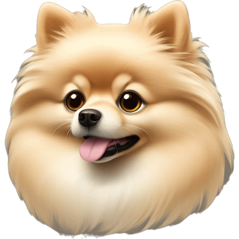 cream colored pomeranian emoji