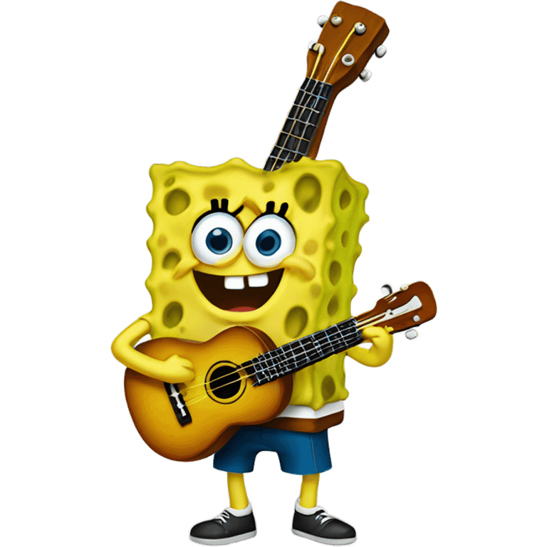 SpongeBob playing ukulele  emoji