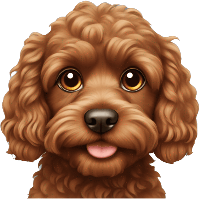 Brown/red girl cavoodle  emoji