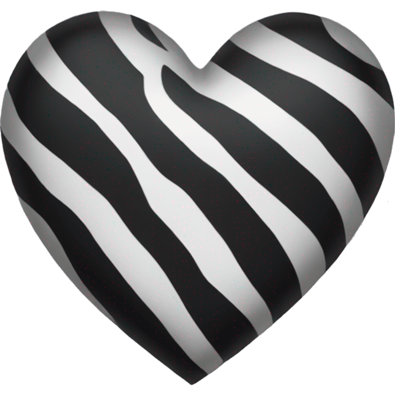 Zebra heart emoji