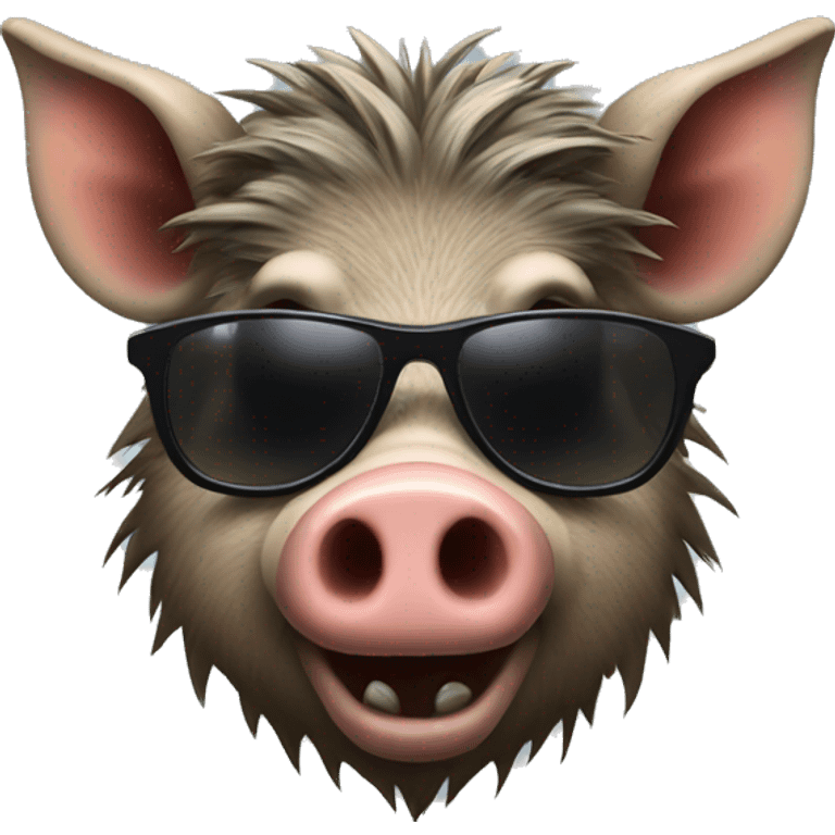 Wildboar with sunglasses emoji