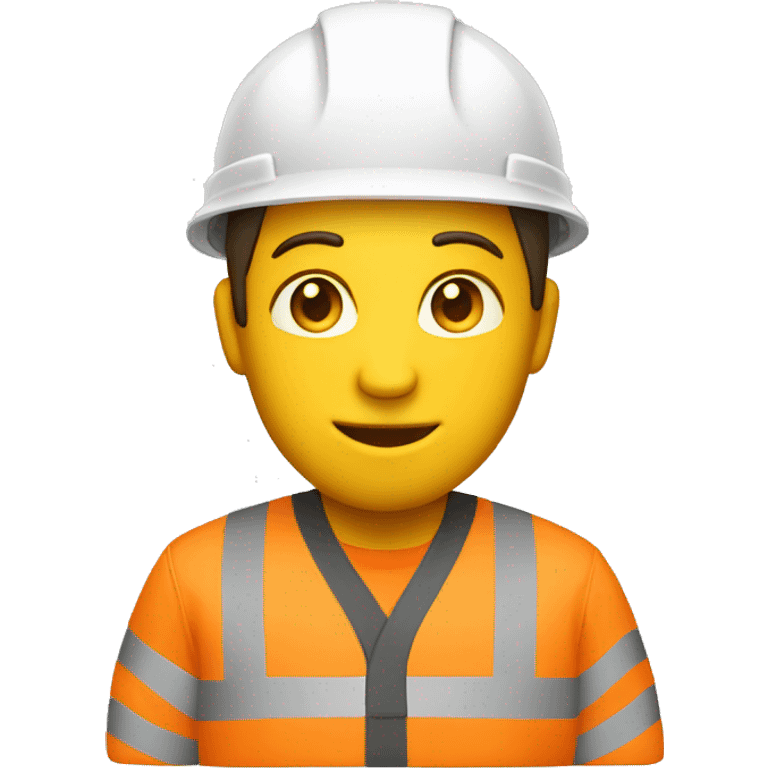 An male contractor wearing safety hat emoji